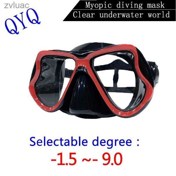 Accesorios de buceo QYQ Máscara de snorkel profesional Gafas de buceo ópticas para miopes Los adultos pueden equiparse con una máscara de buceo para miopes YQ240119