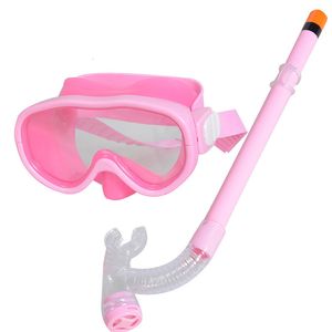 Lunettes de plongée Garçons et filles Enfants Lunettes de natation Ensemble de lunettes submersibles Tube respiratoire Semi-sec Snorkeling Lunettes de plongée avec tuba 230606