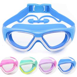 Duikbril Kinderen Zwembril Kinderen 3-14Y Wide Vision Anti-Fog Anti-UV Zwembad Bril Met Oordopjes Outdoor Sport Duikbrillen 230606