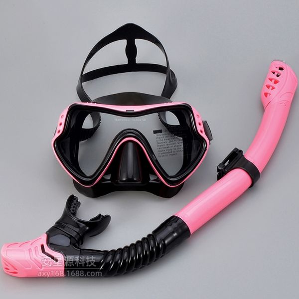 Lunettes de plongée costume de plongée hommes et femmes adultes grand cadre masque en silicone natation plongée en apnée masque facial lunettes de plongée équipement de natation