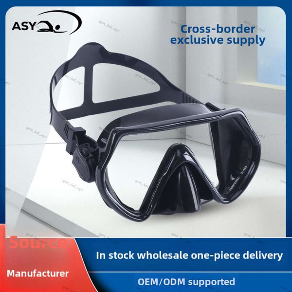Masque de plongée masque de plongée de haute qualité Masque antibrouillard spécialisé pour les lunettes de plongée avec grand cadre équipement de plongée en plongée en apnée