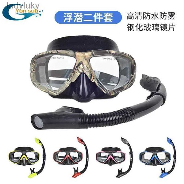 Masques de plongée adulte plongée complète sèche myopie masque anti-buée tuba hommes femmes costume masque pliant miroir KidsL240122