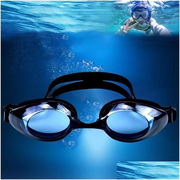 Máscaras de buceo Anti niebla Gafas de natación Protección UV Espejo Claro Sin fugas para Adt Hombres Mujeres Jóvenes Niños Niños Nueva llegada Gota Othq7