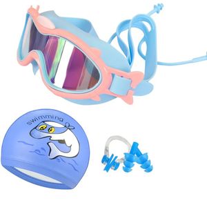 Masques de plongée Grand cadre professionnel HD Anti-buée enfants lunettes de natation anti-uv silicone lunettes de natation pour enfants garçons filles piscine eyewesr 231202