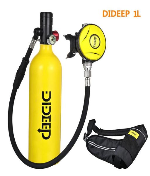 Máscaras de buceo Didep X4000Pro 1L Tanque de buceo Cilindro de oxígeno Conjunto subacuático Air W Adaptador Bolsa de almacenamiento Black9344049