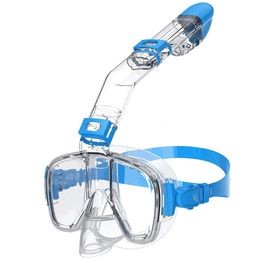 Duikmaskers Duikmasker opvouwbare antifog snorkelmasker ingesteld met volledig droog topsysteem voor gratis zwemmen professionele snorkeluitrusting volwassenen kinderen 230515