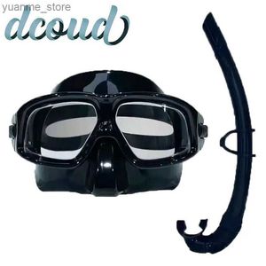 Masques de plongée plongeon plongée surface professionnelle masque de plongée en apnée anti-buas étanche verres en silicone doux lèvres uv sperange adulte plongée plongée sous-marine y240410