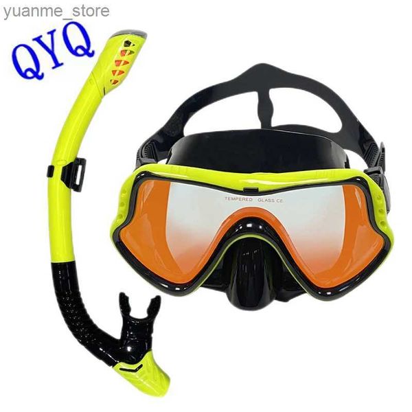 Mascaras de buceo Profesional Natación de agua Softona suave Gafas de revestimiento Tubo de respiración seca