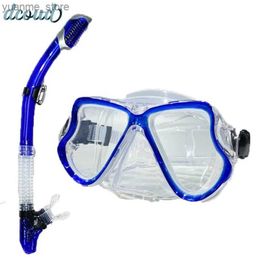 Duikmaskers Professionele onderwaterduikgereedschap SCUBA DIVA DIVE GIGGLES AllDry snorkelmasker Set Antifogging waterdichte duikaccessoires Y2 Y240419 B49K