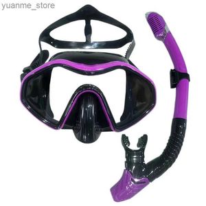 Duikmaskers QYQ Professionele duikmaskers snorkelen set volwassen siliconen rok anti-vog bril bril glazen zwembadapparatuur y240410