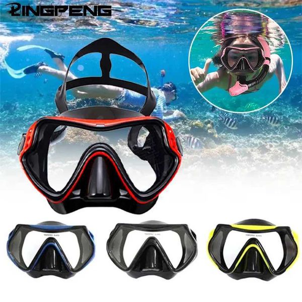 Máscaras de buceo Snorkel subacuático Máscaras de respirador de buceo completamente secas Sistema de respiración seguro antivaho Máscaras respiratorias de snorkelL240122