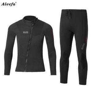 Traje de buceo 3MM Hombres Traje de neopreno Neopreno Subacuático Kitesurf Surf Surf Pesca submarina Chaqueta Pantalones Ropa Mojada 240127