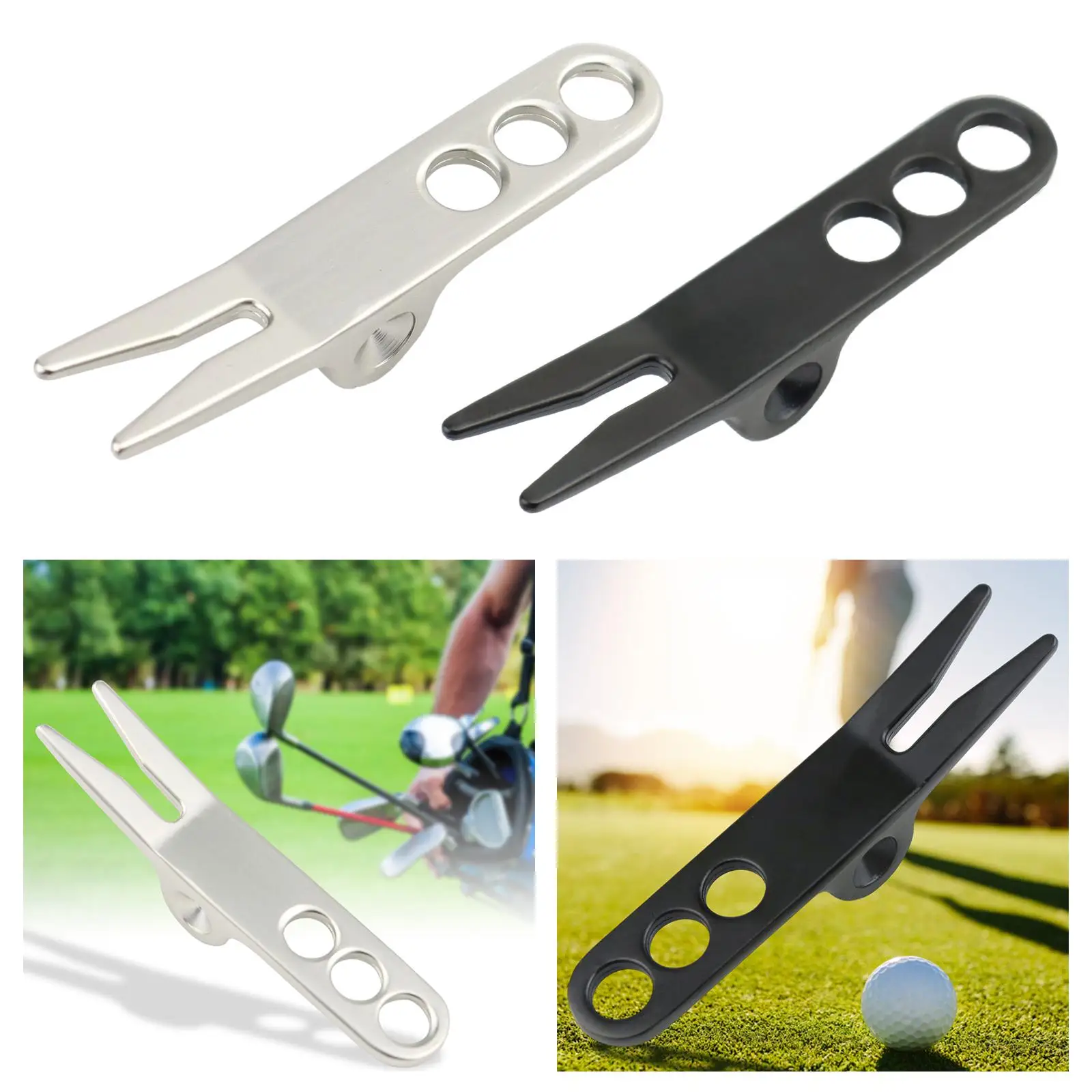 Divot Reparaturgabel Putt Parter Alignment Tool Golfausrüstung Haltbarkeit Golf Club Golf Gras Reparaturgolf -Golf -Werkzeug für Training