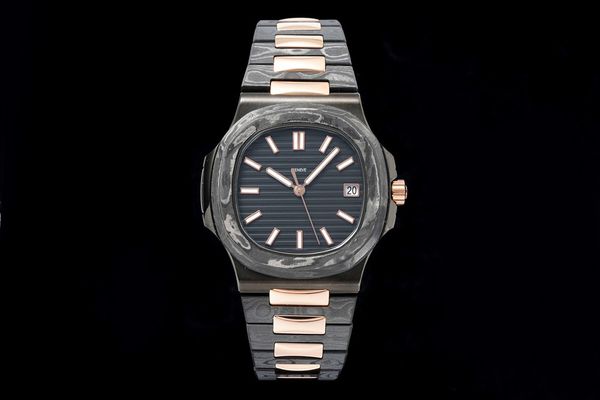 DiW Black Grail automatique montre pour hommes NTPT en fibre de carbone artisanat cadran bâton noir Ultra mince DLC Bracelet en acier inoxydable montres Relojes de lujo para hombres
