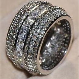 Diwenfu 100% S925 LAB MISSANITES POUR FEMMES Men Silver 925 Bijoux anillos de bandes de mariage Box Anel 223a