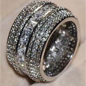 DIWENFU 100% S925 Lab Moissanite pour femmes hommes argent 925 bijoux Anillos De mariage bandes bague boîte Anel