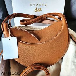 Dix S Numero Negen Half Moon Schoudertassen Dames Cyme Sac Cross Body Designer Mens Saddle onderarm Koppeling Tas Handtas Lederen Purse Wolk Hobo Fashion Bag Houlde