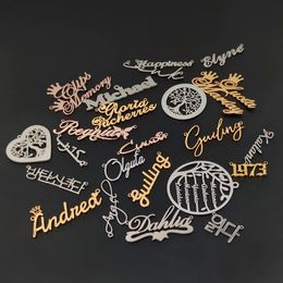 DIY 10-100 pièces plaque signalétique personnalisée charme femme pendentif étiquette nominative collier personnalisé accessoires pour bijoux en gros 240119