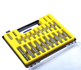 DIY 150pcs Bits de forage outils Kit d'ouvre-trous miniature pour fabrication à la main Taille de travail du bois 04 à 32 mm Boîte en plastique Package3068577