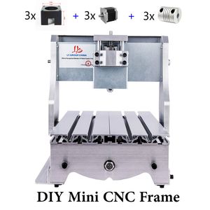 DIY 3020 Mini marco CNC de Mini CNC de la máquina de molienda de grabador CNC Tornillo trapezoidal y tornillo de bola con motores de paso y acoplamiento