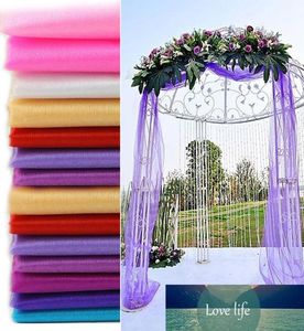 DIY 48CMX5M ORGANZA TULLE Fabric Crystal Wedding Arches Snow Yarn Wedding Party Decoration Bilthday Baby Show 772293315