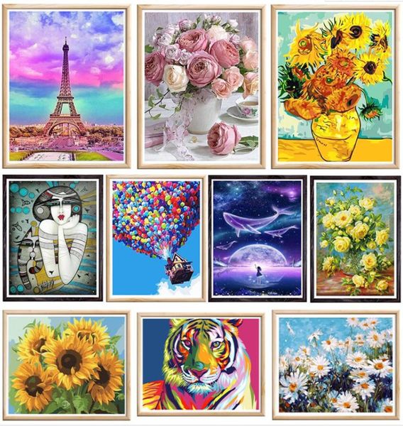 DIY 5D Diamond Painting Kits Gem Art Paint par numéro Full Drill Crystal Rignestone For Home Wall Decor Gift 12x16 pouces3665775