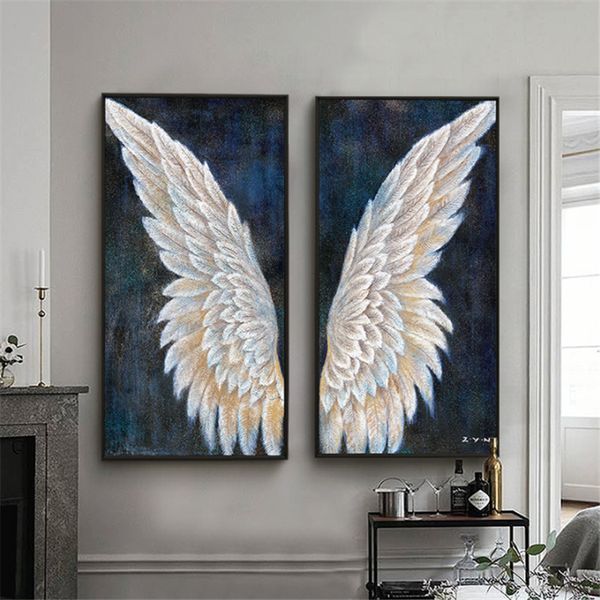 DIY 5D Grande Mosaïque de diamant Abstrait Ange Wings Angel Peinture Diamant Point de croix 3D Broderie Full For Foret Home Decor AA1994 201112