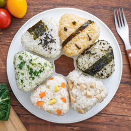 DIY 6 cavité Sushi Moule Triangle Rice Ball Sushi Maker Set Outils de cuisine japonaise Bento Boîte de plats
