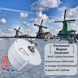 DIY 600R/M 200W 12/24V Permanente magneet AC Dynamo Windturbinegenerator voor verticale horizontale 200W windturbinegenerator