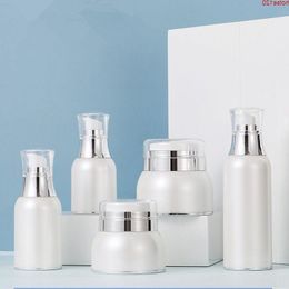 DIY Acryl Airless Pomp Crème Flessen 30ml 50ml 100ml Lege Vloeibare Foundation Gezicht Voetmasker Vacuüm container Opslag 6pcsgoods Vhthv