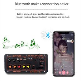 Carte d'amplificateur de bricolage Bluetooth AUX TF Card USB 200W pour 8 ohm haut-parleur 110V 220V 12V 24V Module AMP audio pour Subwoofer