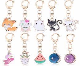 DIY Anime Ainimal lindo gato Kechain para mujeres Kawaii Kitty llavero sirena Luna llavero de Metal joyería regalo gota 48144911922046