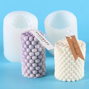 Moldes para velas de burbujas 3D, molde de silicona con forma de cubo de burbujas para velas, molde para hacer jabón, postre para hornear, mousse, pastel, gelatina, helado 1223780