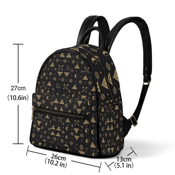 Bolsas de bricolaje Bolsas con estampado completo Bolsa personalizada Mochila escolar Hombres Mujeres Carteras Bolsas Totes Mochila para dama Producción profesional negra Regalos personalizados para parejas únicos 103116