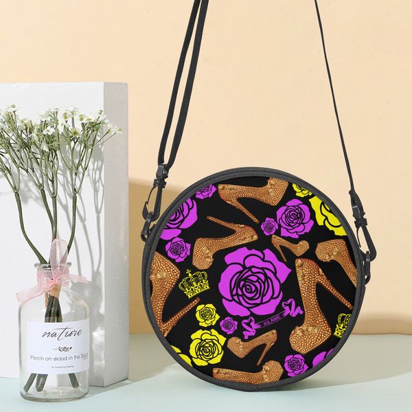 borse fai da te Borse a cartella rotonde borsa personalizzata borse da uomo e da donna borse da donna zaino professionale nero produzione regali personalizzati per coppie unici 96992