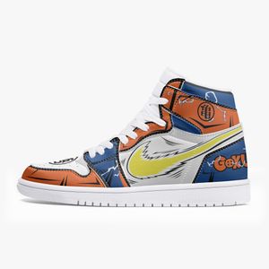 chaussures de basket diy hommes femmes bleu orange fluctuant qigong formateurs sports de plein air 36-48