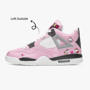 chaussures de basket bricolage hommes femmes rose mignon bonjour bouilloire chat formateurs sports de plein air 36-46