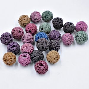 DIY Black Volcanic Lava Beads Lava Stone Beads Round Volcanic-Stone Wholesale Natural Stone Beads for Jewelry Making