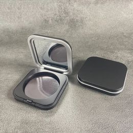 Boîte blush blip avec miroir fond de teint portable noir mat noire vide magnétique cosmétique haute poudre de lumière haute compact 240410