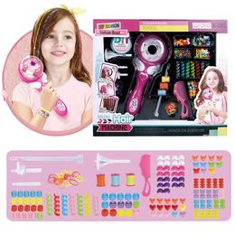 Bricolage tressage coiffure outil électrique automatique cheveux Braider torsion Machine tissage rouleau ensemble enfant cadeau 240226