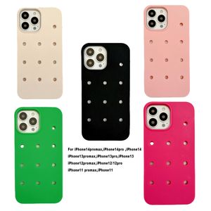 Coque de téléphone portable en silicone multicolore, DIY par vous-même, pour iphone 11, 12, 13 pro/max, avec breloques croco