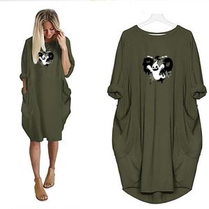 Robes de dessins animés bricolage pour femmes personnaliser grande taille vêtements femme robe décontracté Hi-Lo jupes d'été à manches longues streetwear S-5XL268L