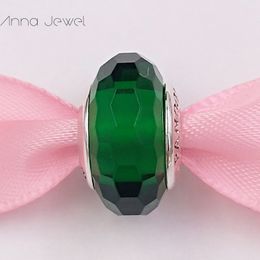 Bracelets à breloques bricolage ﾠ bijoux pandora murano entretoise pour la fabrication de bracelets vert à facettes conception entretoise perle pour femmes hommes cadeaux d'anniversaire fête de mariage 791619