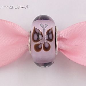 DIY Charm Bracelets ﾠbijoux pandora murano spacer pour bracelet faisant bracelet rose papillon baisers perle pour femmes hommes cadeaux d'anniversaire fête de mariage ﾠ791621