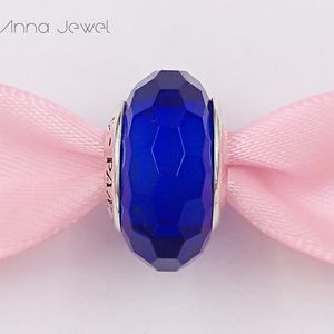 Bracelets à breloques bricolage ﾠ bijoux pandora murano entretoise pour la fabrication de bracelets bleu verre à facettes conception entretoise perle pour femmes hommes cadeaux d'anniversaire fête de mariage 791067