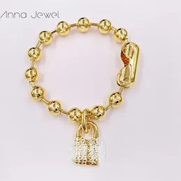 DIY charme mauvais œil bijoux indiens faisant UNO de 50 925 bracelet en argent sterling pour les femmes bracelets en or rose main chaîne perles ensembles de perles cadeaux d'anniversaire PUL1245MTL000