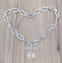Diy Charm Evil Eye Jewelry Uno de 50 925 Collar de la cadena de plata esterlina para mujeres Cadenas de hombres Largos Regalos de cumpleaños de Navidad EU5972666