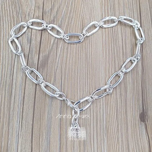 DIY Charme böser Blick Schmuck UNO de 50 925 Sterling Silber Kette Halskette für Frauen Männer Ketten lange Sets Weihnachten Geburtstagsgeschenke Europa Stil Anhänger COL0729MTL0000U