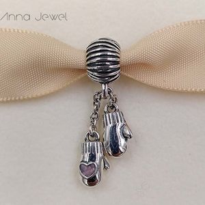 DIY Charms Kralen Parels Voor Sieraden Maken Kit Wollen Mittens Pandora Zilveren Touch Armband Paartjes Dames Mannen Ketting Bead Moeder en Dochter Ketting 791181NL46