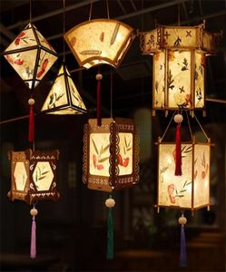 Bricolage chinois lanterne rétro de style rétro portable fleur de fleur lampe légère fleurie lanternes brillantes pour le festival Midautomn Gift 2206133140873